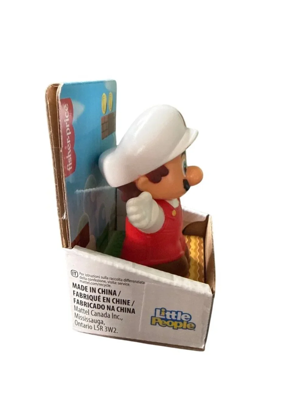 Fisher-Price Little People My Mario Fire Mario Figure NIB Rare Nintendo Toy